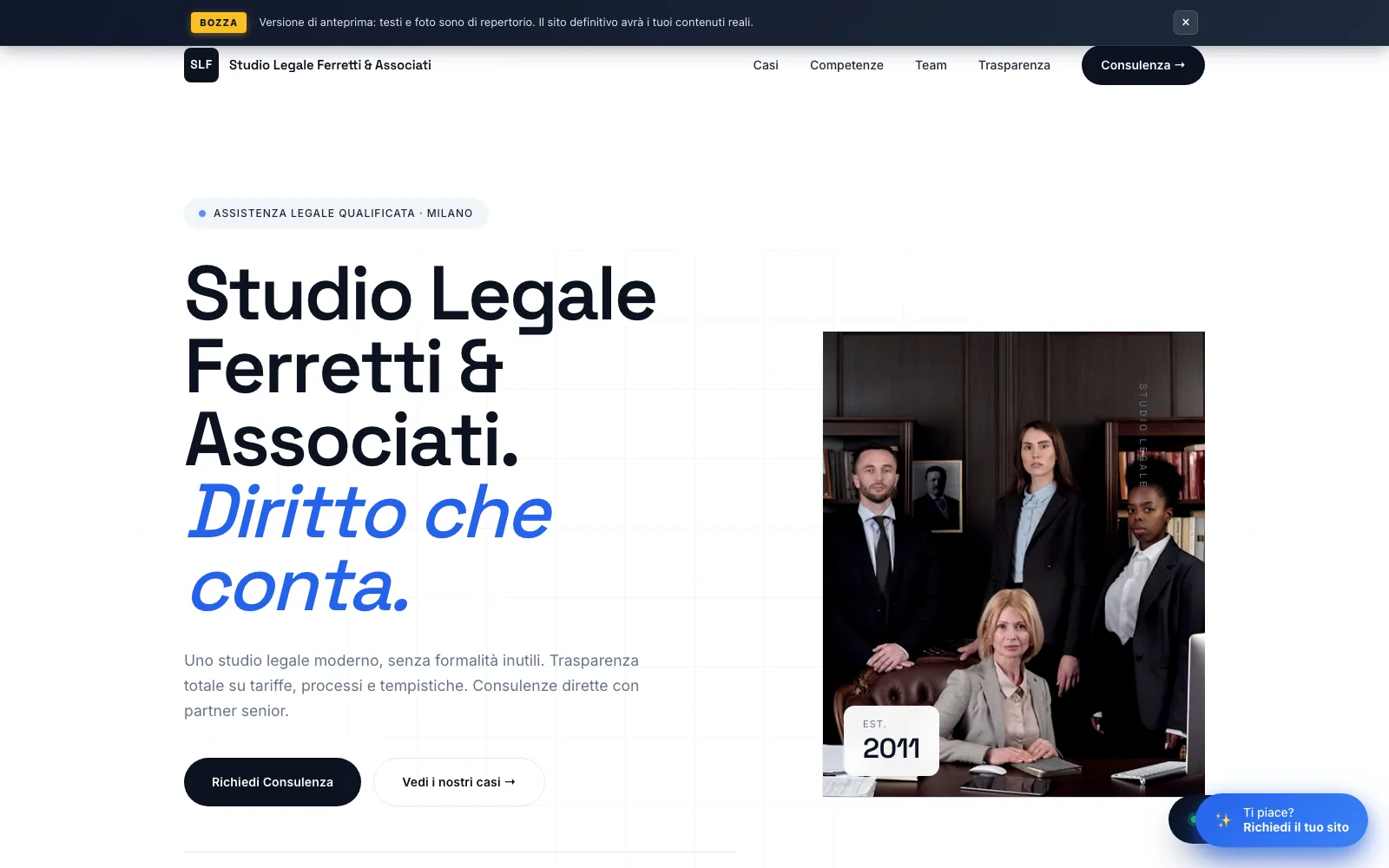 Anteprima sito Studio Legale Ferretti