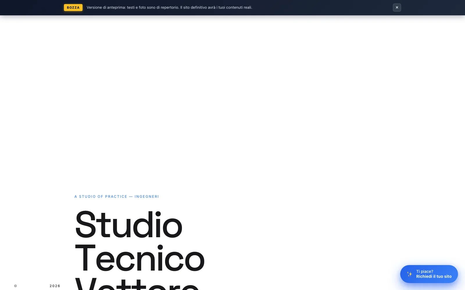 Anteprima sito Studio Tecnico Vettore
